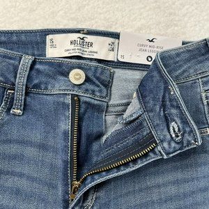 NWT Hollister Women's Size 25 Curvy Mid Rise Stretch Jean Leggings $55